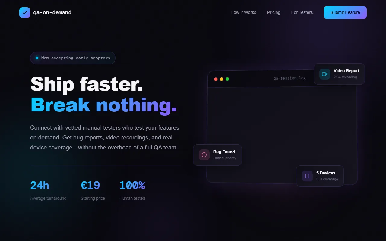 QA on Demand - Version 1