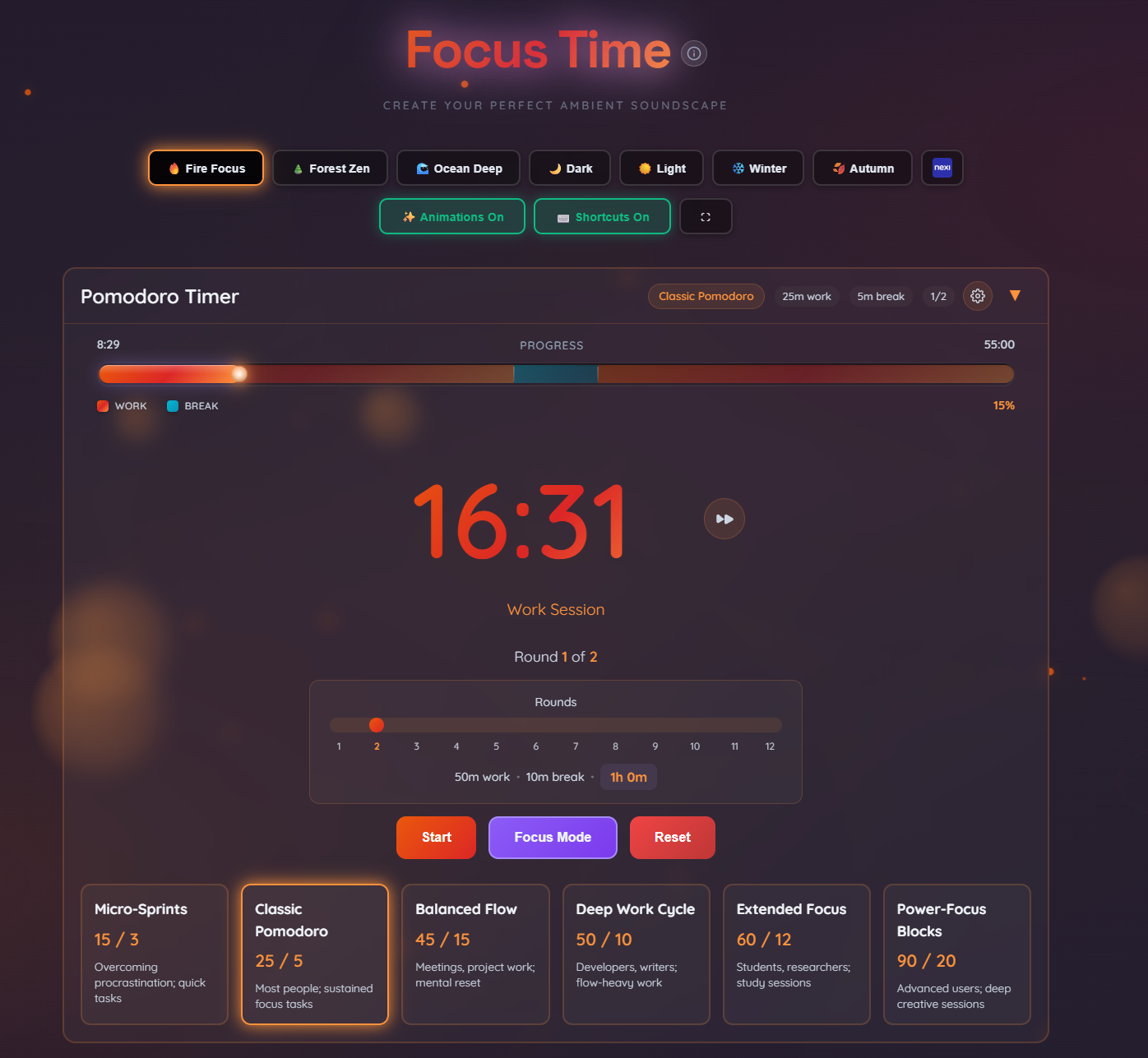 Focus Time App - Timer